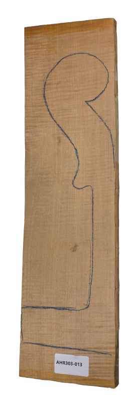 Set Back, Sides and Neck plank Curly Maple for Cello Unique Piece #013